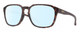 Profile View of Smith Optics Contour Designer Blue Light Blocking Eyeglasses in Matte Tortoise Havana Brown Gold Unisex Square Full Rim Acetate 56 mm