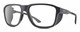 Profile View of Smith Optics Embark Designer Blue Light Blocking Eyeglasses in Matte Slate Grey Unisex Wrap Full Rim Acetate 58 mm