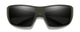 Front View of Smith Guides Choice Unisex Sunglass Moss Green/PC ChromaPop Polarized Black 62mm