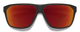 Front View of Smith Leadout Pivlock Unisex Sunglasses in Black/Photochromic CP Red Mirror 63mm