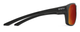 Side View of Smith Leadout Pivlock Unisex Sunglasses in Black/Photochromic CP Red Mirror 63mm