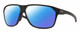 Profile View of Smith Optics Leadout Pivlock Designer Polarized Sunglasses with Custom Cut Blue Mirror Lenses in Matte Black Unisex Square Full Rim Acetate 63 mm