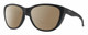 Profile View of Smith Optics Shoal Designer Polarized Reading Sunglasses with Custom Cut Powered Amber Brown Lenses in Matte Black Unisex Oval Full Rim Acetate 58 mm