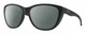 Profile View of Smith Optics Shoal Designer Polarized Reading Sunglasses with Custom Cut Powered Smoke Grey Lenses in Matte Black Unisex Oval Full Rim Acetate 58 mm