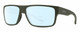 Profile View of Smith Optics Soundtrack Designer Progressive Lens Blue Light Blocking Eyeglasses in Matte Moss Green Unisex Rectangle Full Rim Acetate 61 mm