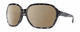 Profile View of Smith Optics Whitney Designer Polarized Sunglasses with Custom Cut Amber Brown Lenses in Sky Tortoise Havana Blue Black Marble Ladies Oversized Full Rim Acetate 61 mm