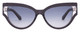 Front View of SITO SHADES ALLNIGHTER Cat Eye Sunglasses Black Crystal/Gray Blue Gradient 56 mm