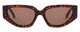 Front View of SITO SHADES AXIS Women's Square Designer Sunglasses in Brown Cheetah/Coffee 55mm
