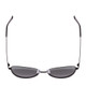 Top View of SITO SHADES CANDI Unisex Aviator Designer Sunglasses Matte Black/Iron Gray 59 mm
