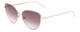 Profile View of SITO SHADES CANDI Unisex Aviator Designer Sunglass Rose Gold/Minky Gradient 59mm
