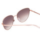 Close Up View of SITO SHADES CANDI Unisex Aviator Designer Sunglass Rose Gold/Minky Gradient 59mm