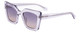 Profile View of SITO SHADES CULT VISION Cateye Sunglasses in Purple Crystal/Indigo Gradient 51mm