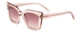 Profile View of SITO SHADES CULT VISION Cateye Sunglasses in Pink Crystal/Rosewood Gradient 51mm
