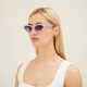 SITO SHADES DIRTY EPIC Cat Eye Sunglasses Wild Orchid Purple Crystal/Smoke 55 mm