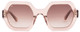 Front View of SITO SHADES FOXY Women's Sunglasses Sirocco Pink Crystal/Rosewood Gradient 52 mm