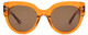 Front View of SITO SHADES GOOD LIFE Womens Designer Sunglasses Amber Orange Crystal/Brown 54mm