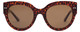 Front View of SITO SHADES GOOD LIFE Women's Round Designer Sunglasses Amber Cheetah/Brown 54mm