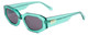 Profile View of SITO SHADES JUICY Women's Square Designer Sunglasses Blue Crystal/Iron Gray 53mm