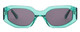 Front View of SITO SHADES JUICY Women's Square Designer Sunglasses Blue Crystal/Iron Gray 53mm