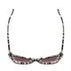 Top View of SITO SHADES LUNETTE Cat Eye Sunglasses in Black White Zebra Print/Rosewood 52 mm