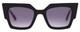 Front View of SITO SHADES SENSORY DIVISION Cat Eye Sunglasses Black Zebra/Smoke Gradient 53 mm