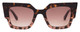Front View of SITO SHADES SENSORY DIVISION Cateye Sunglass Quartz Tort/Rosewood Gradient 53 mm