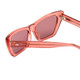 Close Up View of SITO SHADES WONDERLAND Cat Eye Sunglasses Watermelon Pink Crystal/Rosewood 54 mm