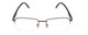 Front View of Calabria 784 Men Rectangular Semi-Rimless Reading Glasses in Matte Gunmetal 50mm