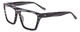 Profile View of SITO SHADES BENDER Designer Blue Light Blocking Eyeglasses in Matrix Black White Ladies Rectangular Full Rim Acetate 54 mm