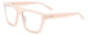 Profile View of SITO SHADES BENDER Designer Progressive Lens Blue Light Blocking Eyeglasses in Vanilla Pink Crystal Ladies Rectangular Full Rim Acetate 57 mm