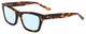 Profile View of SITO SHADES BREAK OF DAWN Designer Blue Light Blocking Eyeglasses in Honey Tortoise Havana Unisex Square Full Rim Acetate 54 mm