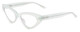 Profile View of SITO SHADES DIRTY EPIC Designer Reading Eye Glasses with Custom Cut Powered Lenses in Mercury White Grey Crystal Ladies Cat Eye Full Rim Acetate 55 mm