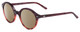 Profile View of SITO SHADES DIXON Designer Polarized Reading Sunglasses with Custom Cut Powered Amber Brown Lenses in Rosewood Purple Tortoise Unisex Round Full Rim Acetate 52 mm