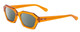 Profile View of SITO SHADES KINETIC Designer Polarized Sunglasses with Custom Cut Smoke Grey Lenses in Amber Orange Crystal Unisex Square Full Rim Acetate 54 mm