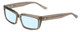Profile View of SITO SHADES NIGHT IN MOTION Designer Blue Light Blocking Eyeglasses in Moss Brown Crystal Unisex Square Full Rim Acetate 57 mm