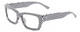 Profile View of SITO SHADES OUTER LIMITS Designer Progressive Lens Blue Light Blocking Eyeglasses in Optic Black White Checker Print Unisex Square Full Rim Acetate 54 mm