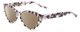 Profile View of SITO SHADES SEDUCTION Designer Polarized Reading Sunglasses with Custom Cut Powered Amber Brown Lenses in Snow White Brown Tortoise Havana Ladies Cat Eye Full Rim Acetate 57 mm