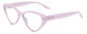 Profile View of SITO SHADES SEDUCTION Designer Reading Eye Glasses with Custom Cut Powered Lenses in Wild Orchid Purple Crystal Ladies Cat Eye Full Rim Acetate 57 mm