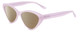 Profile View of SITO SHADES SEDUCTION Designer Polarized Reading Sunglasses with Custom Cut Powered Amber Brown Lenses in Wild Orchid Purple Crystal Ladies Cat Eye Full Rim Acetate 57 mm