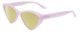 Profile View of SITO SHADES SEDUCTION Designer Polarized Reading Sunglasses with Custom Cut Powered Sun Flower Yellow Lenses in Wild Orchid Purple Crystal Ladies Cat Eye Full Rim Acetate 57 mm