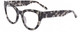 Profile View of SITO SHADES SOUL FUSION Designer Progressive Lens Blue Light Blocking Eyeglasses in Black Grey Tortoise Ladies Round Full Rim Acetate 51 mm
