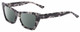 Profile View of SITO SHADES WONDERLAND Designer Polarized Reading Sunglasses with Custom Cut Powered Smoke Grey Lenses in Black Grey Tortoise Ladies Cat Eye Full Rim Acetate 54 mm