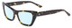 Profile View of SITO SHADES WONDERLAND Designer Blue Light Blocking Eyeglasses in Limeade Black Yellow Tortoise Ladies Cat Eye Full Rim Acetate 54 mm