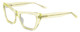 Profile View of SITO SHADES WONDERLAND Designer Blue Light Blocking Eyeglasses in Limeade Green Crystal Ladies Cat Eye Full Rim Acetate 54 mm
