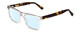 Profile View of Ernest Hemingway H4861 Designer Blue Light Blocking Eyeglasses in Clear Crystal/Brown Tortoise Havana Unisex Cateye Full Rim Acetate 55 mm