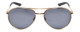 Front View of Calabria Pilot Mens Polarized Aviator Designer Sunglasses Grey Lens Choose Frame