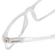 Close Up View of Calabria L2007-C3 Designer Reading Eye Glasses with Custom Cut Powered Lenses in Crystal Clear Unisex Square Full Rim Acetate 54 mm