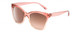 Profile View of Kendall+Kylie KK5120CE MARA Cat Eye Sunglasses in Blush Crystal/Pink Mirror 55mm