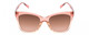 Front View of Kendall+Kylie KK5120CE MARA Cat Eye Sunglasses in Blush Crystal/Pink Mirror 55mm