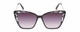 Front View of Kendall+Kylie KK5126 CHARLOTTE Cat Eye Sunglasses Black Crystal Silver/Grey 54mm